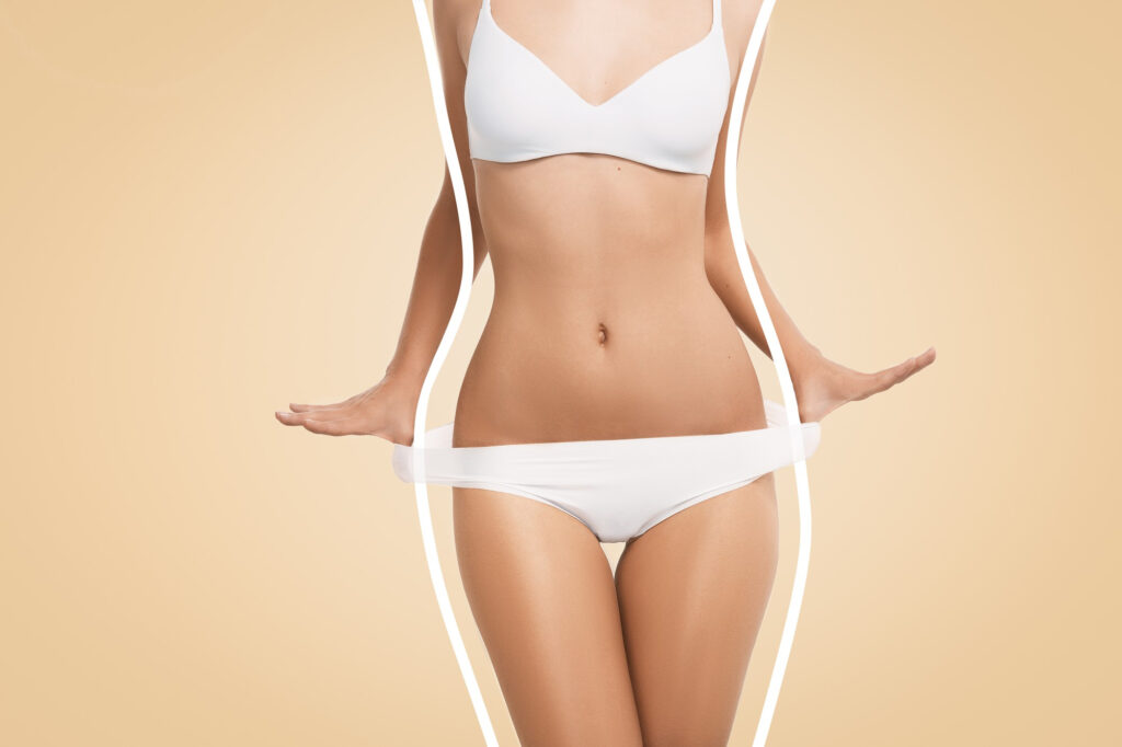 360 Liposuction in Body Feminization Surgery (BFS) 9 fit woman wearing white lingerie